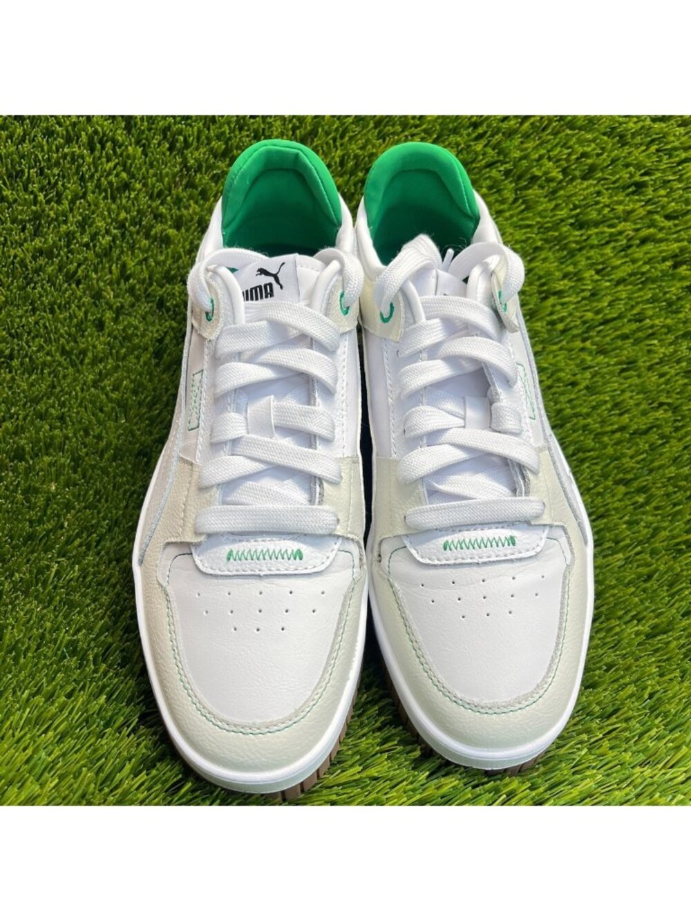 Puma Carina Street VTG Womens Size 10 White Gum Athletic Leather Shoes Sneakers - Picture 5 of 10